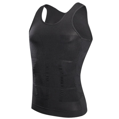 Slimming Compression Vest Men Body Shaper Waist Trainer Tank Top Seamless Undershirt Belly Control  4