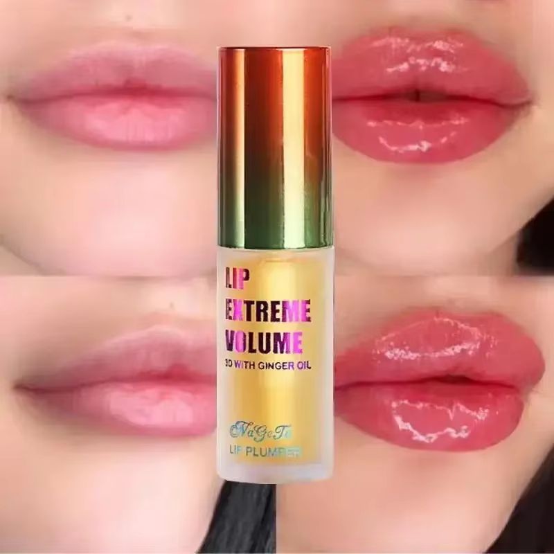 1/2Pcs Ginger & Mint Lip Plumper Oil – Hydrating Volumizing Serum for Fuller, Smoother, Youthful Lips