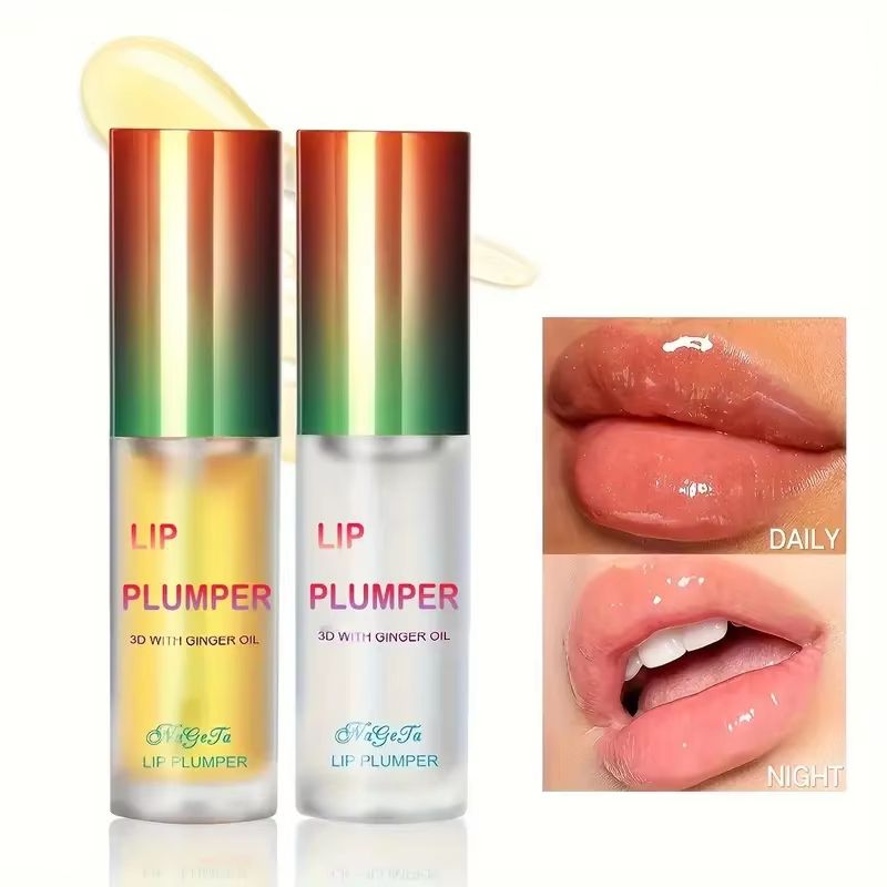 12Pcs Ginger  Mint Lip Plumper Oil  Hydrating Volumizing Serum For Fuller Smoother Youthful Lips 8