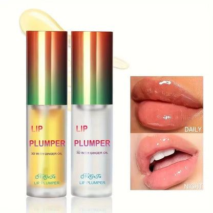 12Pcs Ginger  Mint Lip Plumper Oil  Hydrating Volumizing Serum For Fuller Smoother Youthful Lips 8