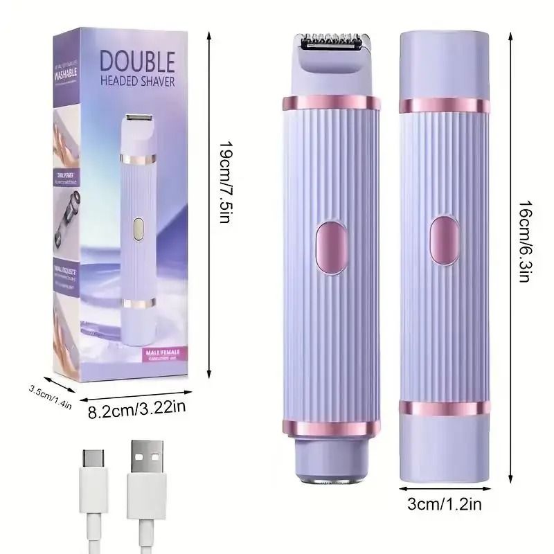 Two In One Womens Electric Shaver Portable Wet Dry 3