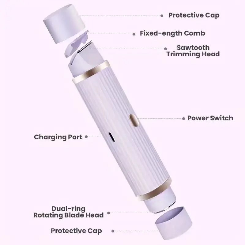 Two In One Womens Electric Shaver Portable Wet Dry 4