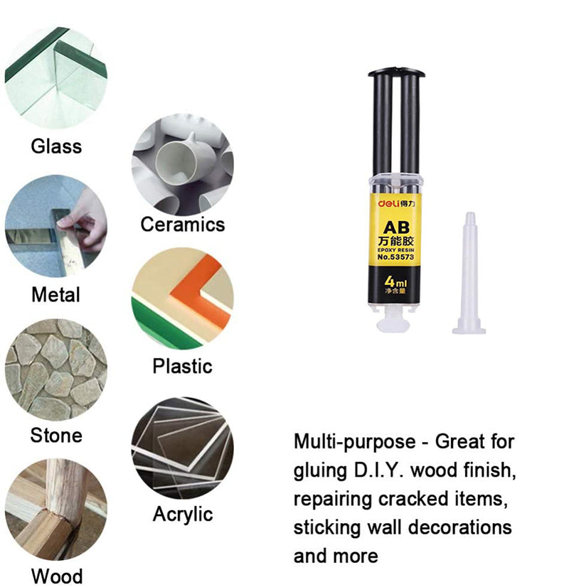 Epoxy Resin AB Glue, Waterproof Fast Adhesive, Repair Strong Bond