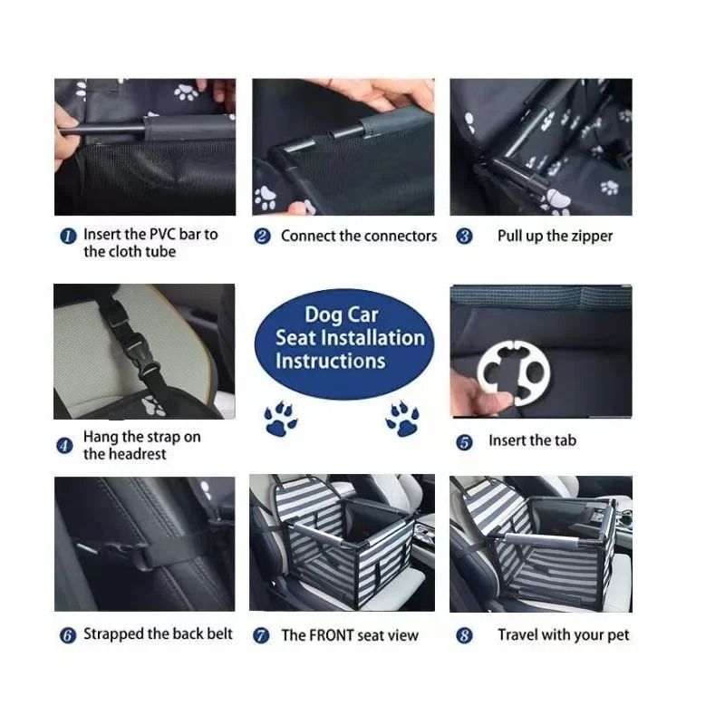 Travel Dog Car Seat Carrier Waterproof Pet Hammock 4