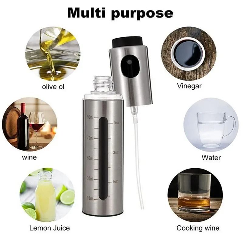 Stainless Steel Olive Oil Spray Bottle With Scale 4