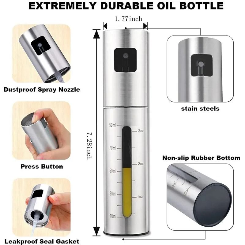 Stainless Steel Olive Oil Spray Bottle With Scale 5
