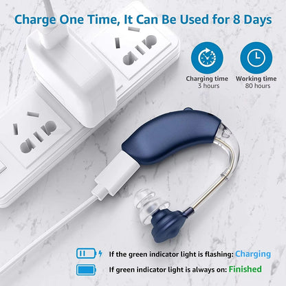 Mini Rechargeable Hearing Aids  Adjustable Tone Digital Sound Amplifier For Elderly  Hearing Suppor 4
