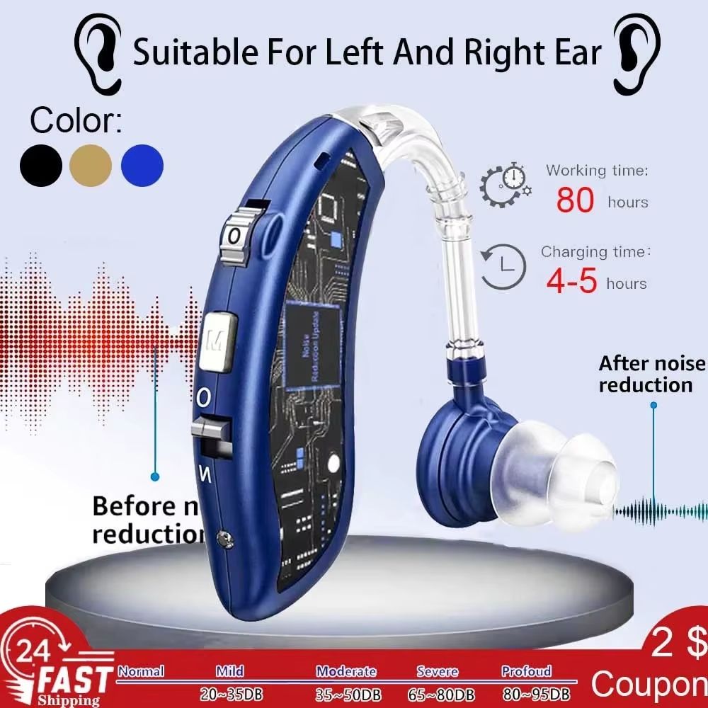 Mini Rechargeable Hearing Aids  Adjustable Tone Digital Sound Amplifier For Elderly  Hearing Suppor 7