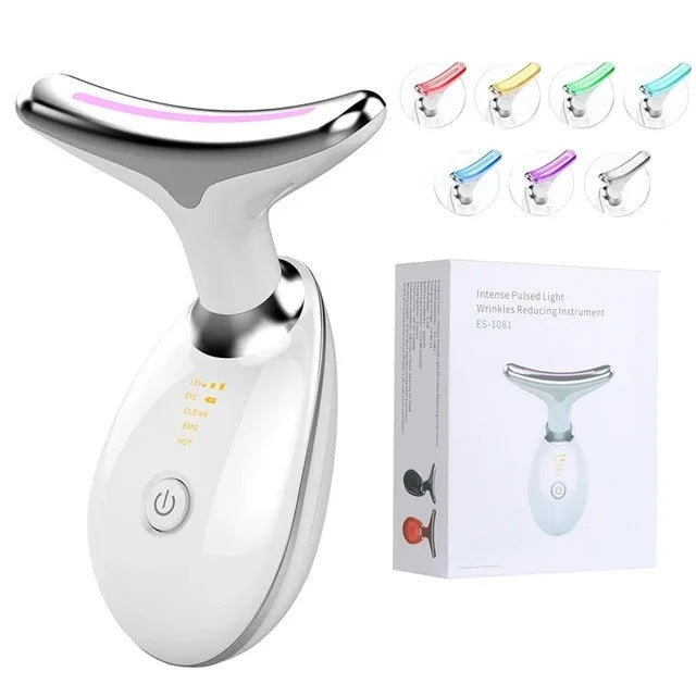 Facial Lift Device 7 Colors Anti Wrinkle Massager, Neck & Face Tightening, Reduce Double Chin