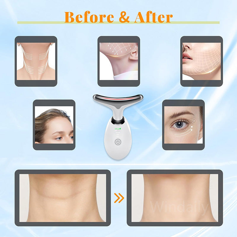 Facial Lift Device 7 Colors Anti Wrinkle Massager, Neck & Face Tightening, Reduce Double Chin