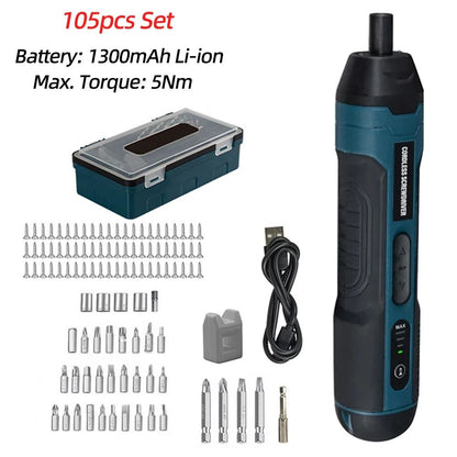 Mini Electric Screwdriver Set USB Rechargeable 10