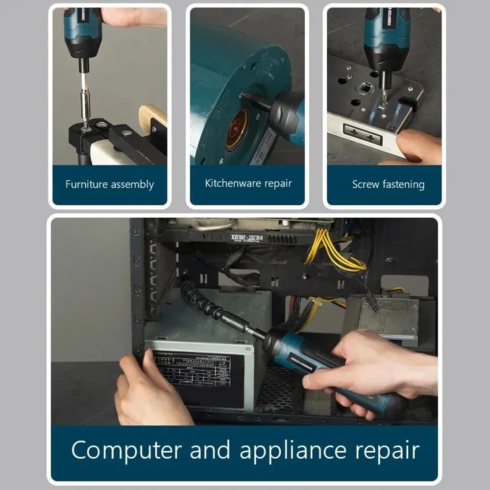 Mini Electric Screwdriver Set USB Rechargeable 6