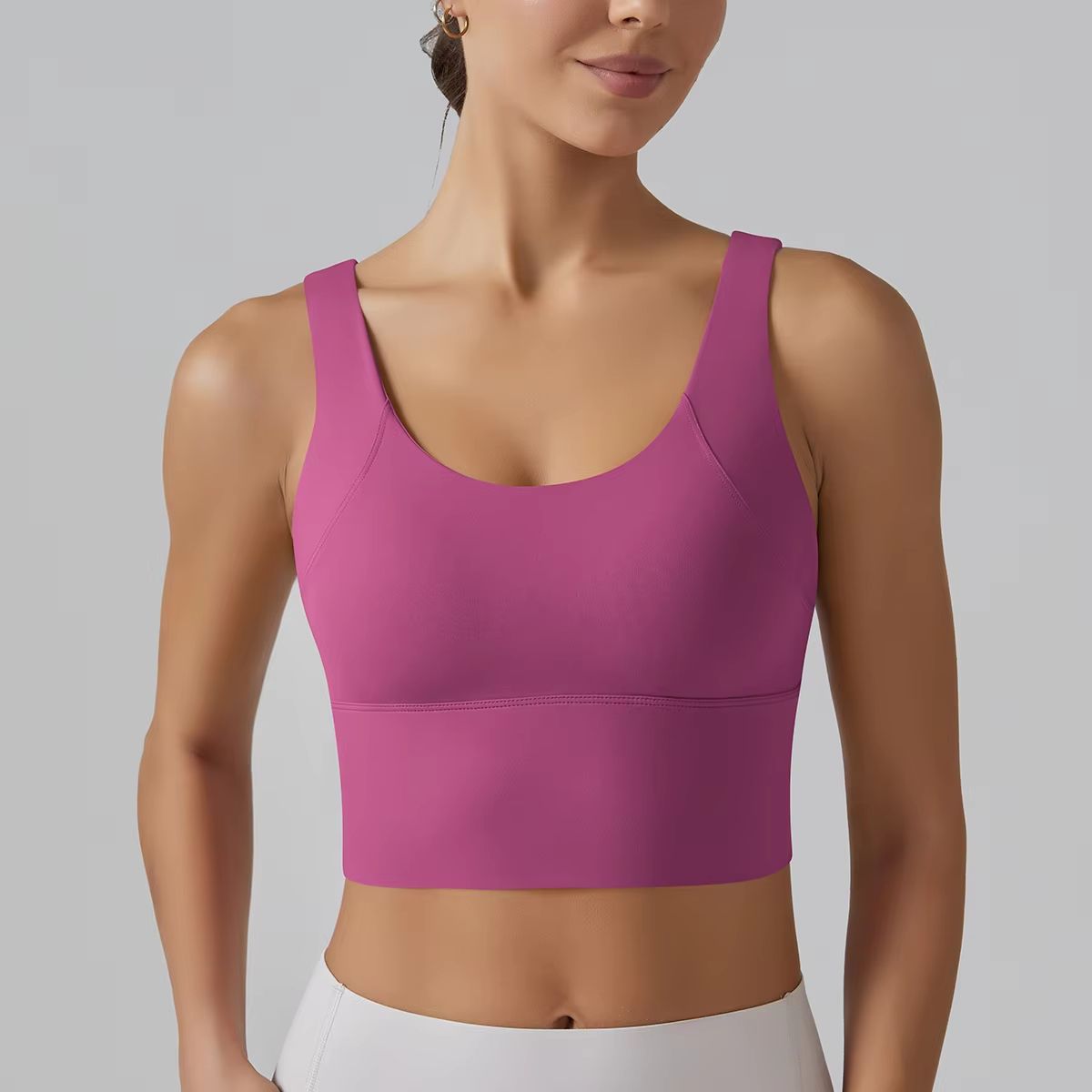 Womens Sports Bra  Shockproof Yoga Bra With Beautiful Back Design For Running Training  Fitness 4