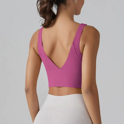 Womens Sports Bra  Shockproof Yoga Bra With Beautiful Back Design For Running Training  Fitness 5