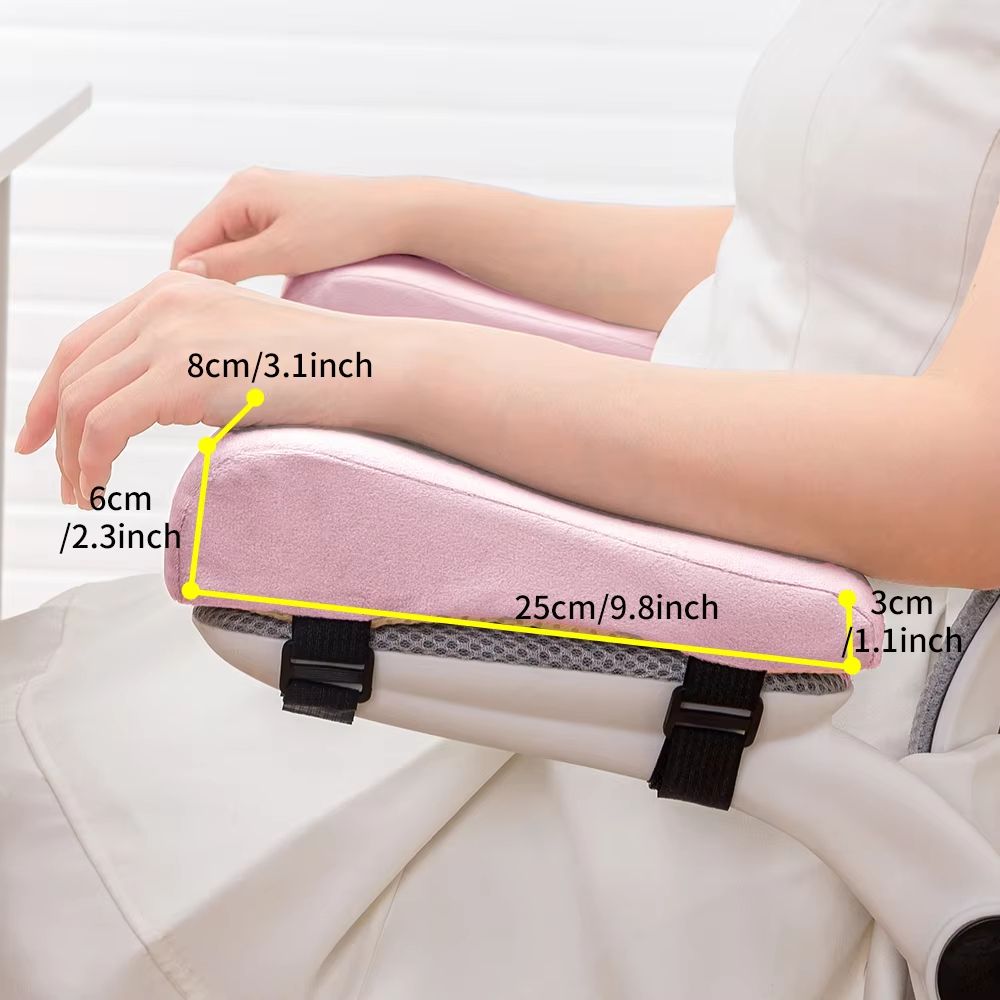 Foam Chair Armrest Pads  Cushioned Elbow Support Pillows For Office Chairs  Armrest Relief 9