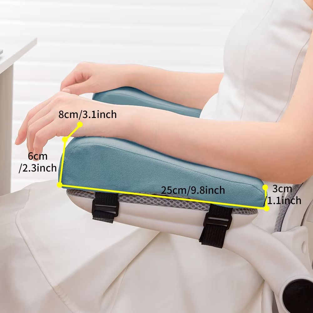 Foam Chair Armrest Pads  Cushioned Elbow Support Pillows For Office Chairs  Armrest Relief 6