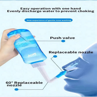 Adult And Children Nasal Cavity Wash Bottle 300ml 1 Piece Nasal Wash Physiological Saline For Rhini 5