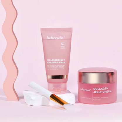 Collagen Jelly Cream – Hydrolyzed Collagen Facial Mask for Overnight Hydration, Firming & Moisturizing