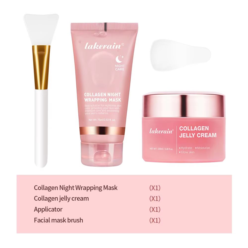 Collagen Jelly Cream  Hydrolyzed Collagen Facial Mask For Overnight Hydration Firming  Moisturizing 7