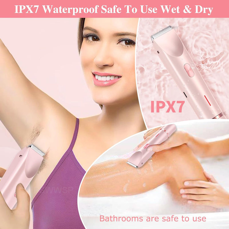 Women Mustache Epilator & Electric Razor, Painless Shaver for Leg Bikini Body, Facial Hair Trimmer