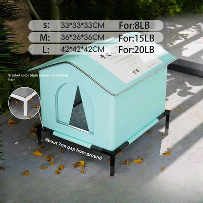 Waterproof Outdoor Cat And Dog House  Winter Warm Pet Cave Bed Foldable  Washable Shelter 9