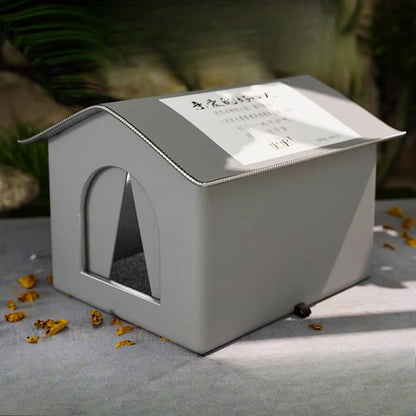 Waterproof Outdoor Cat And Dog House  Winter Warm Pet Cave Bed Foldable  Washable Shelter 6