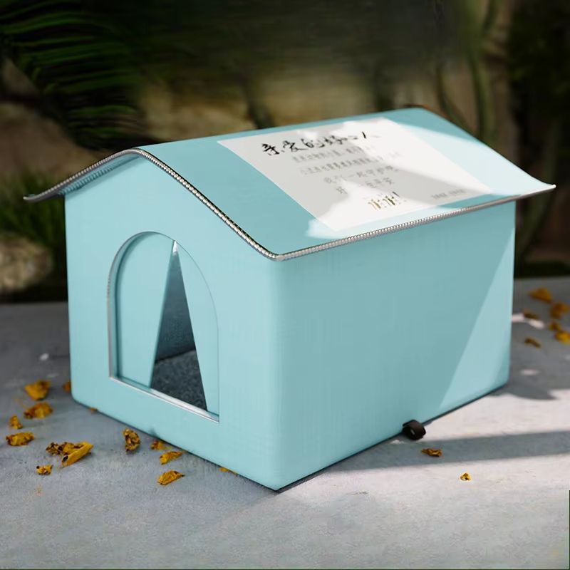 Waterproof Outdoor Cat And Dog House  Winter Warm Pet Cave Bed Foldable  Washable Shelter 7
