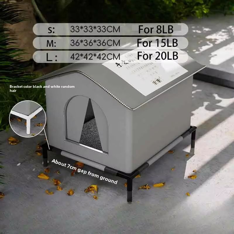 Waterproof Outdoor Cat And Dog House  Winter Warm Pet Cave Bed Foldable  Washable Shelter 8