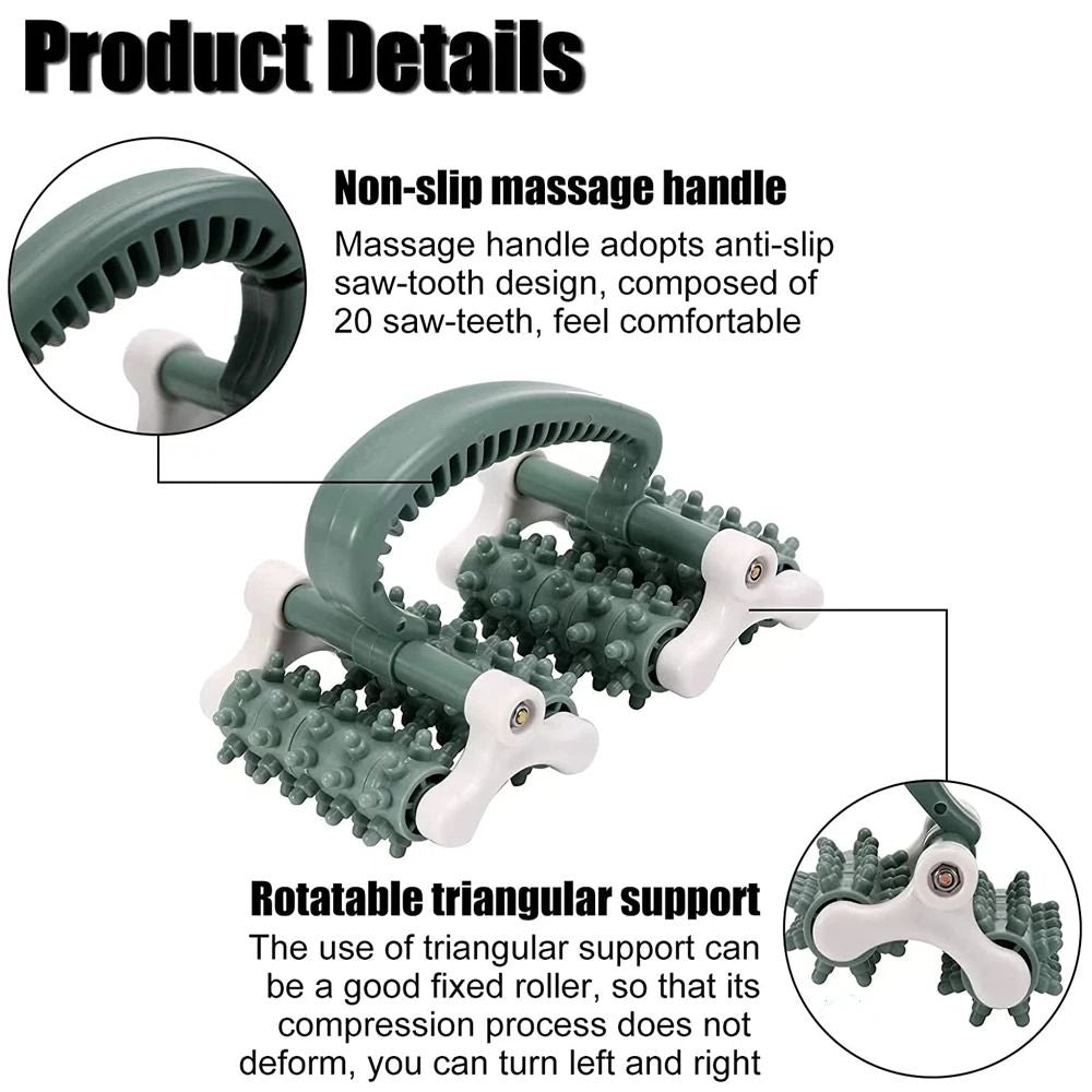 Muscle Fascia Roller Massage Tool AntiCellulite Myofascial Release Roller 3