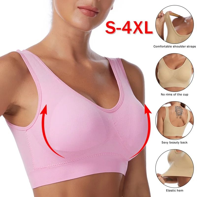 Seamless Plus Size Bralette Wire Free Breathable Comfort Bra