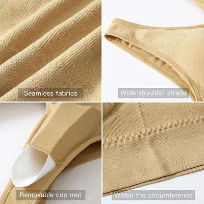 Seamless Plus Size Bralette Wire Free Breathable Comfort Bra 5
