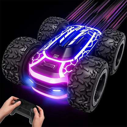 360 Degree Rotating Stunt Car with Lights for Kids