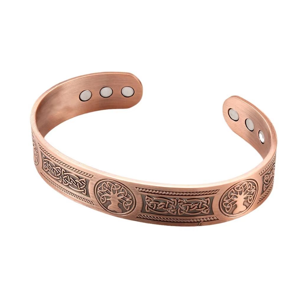 Magnetic Copper Energy Bracelet  Vintage European Style Wellness Jewelry 10