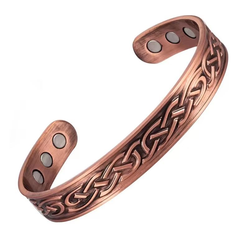 Magnetic Copper Energy Bracelet  Vintage European Style Wellness Jewelry 1