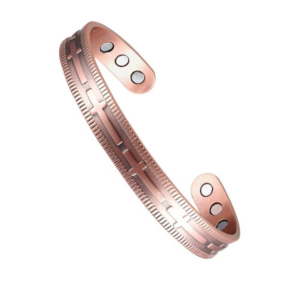 Magnetic Copper Energy Bracelet  Vintage European Style Wellness Jewelry 3