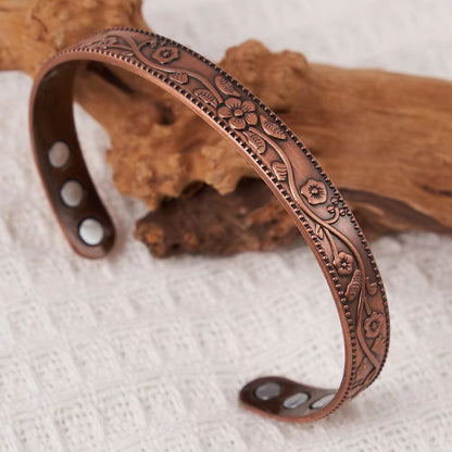 Magnetic Copper Energy Bracelet  Vintage European Style Wellness Jewelry 6