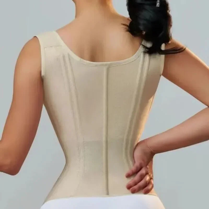 Double Compression Waist Trainer Corset Fajas Colombianas Body Shaper Vest Tops Adjustable 6
