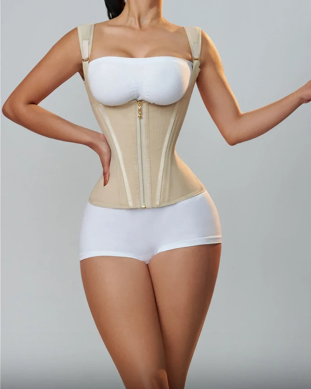 Double Compression Waist Trainer Corset Fajas Colombianas Body Shaper Vest Tops Adjustable 1