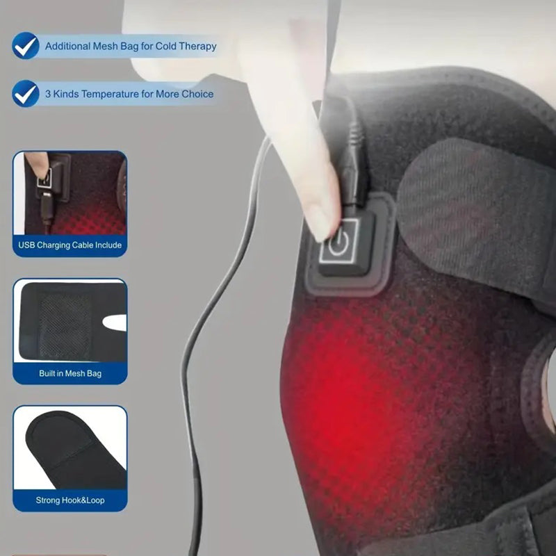 Heated Knee Brace Support, Electric Knee Heating Pad for Arthritis, Cold Leg Warmer