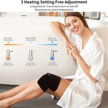 Heated Knee Brace Support, Electric Knee Heating Pad for Arthritis, Cold Leg Warmer