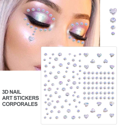 Face Pearls Stick On, Self Adhesive Pearl Stickers, Hair Rhinestones, Eyes Makeup Stickers