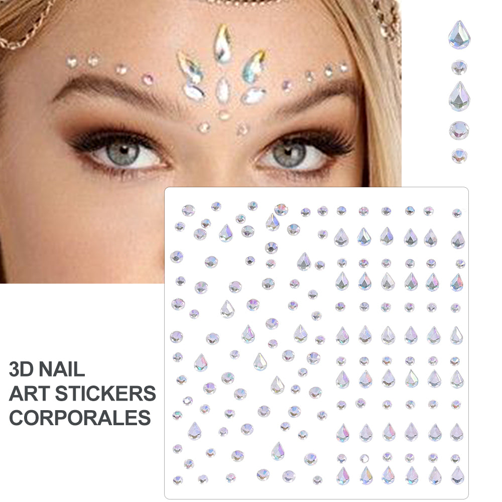 Face Pearls Stick On, Self Adhesive Pearl Stickers, Hair Rhinestones, Eyes Makeup Stickers