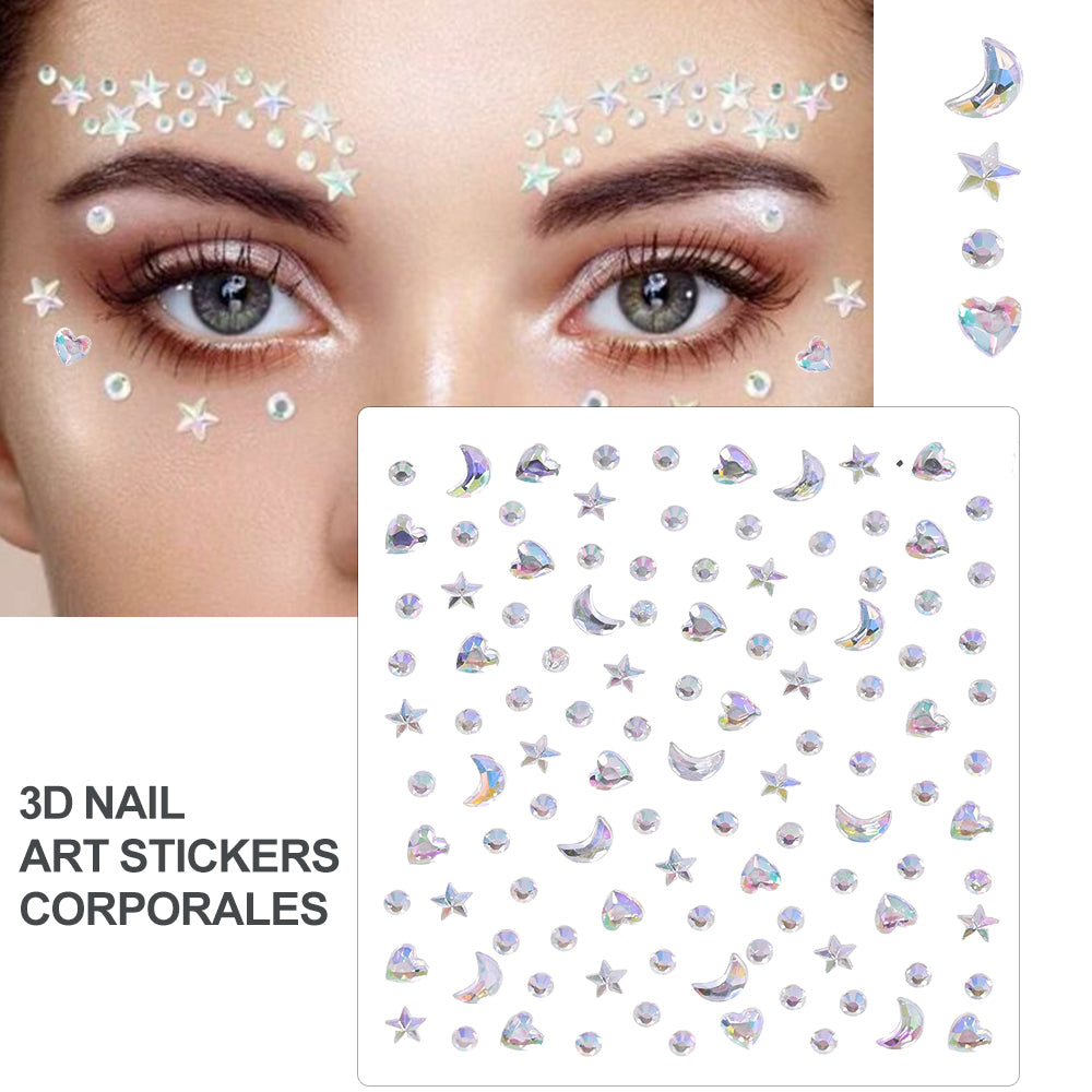 Face Pearls Stick On, Self Adhesive Pearl Stickers, Hair Rhinestones, Eyes Makeup Stickers