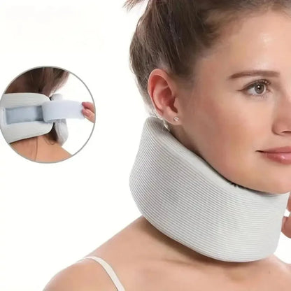 Foam-filled Cervical Support, Adjustable Neck Brace, Traction Device for Neck Stabilization & Pressure Relief