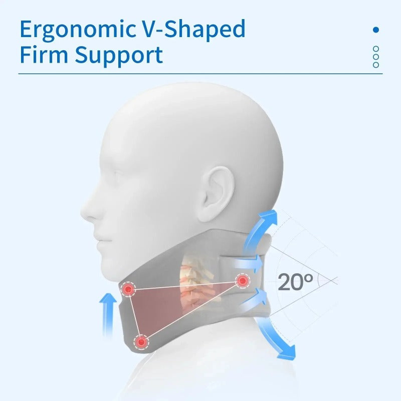 Foam-filled Cervical Support, Adjustable Neck Brace, Traction Device for Neck Stabilization & Pressure Relief