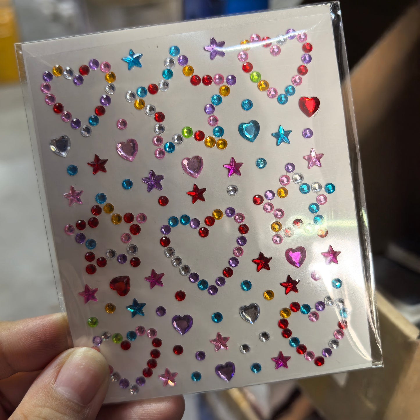 1pcs Laser Sparkle Diamond / Pearls Face Gems Stickers, Heart Moon Rhinestones for Eyes Face Temporary Tattoos