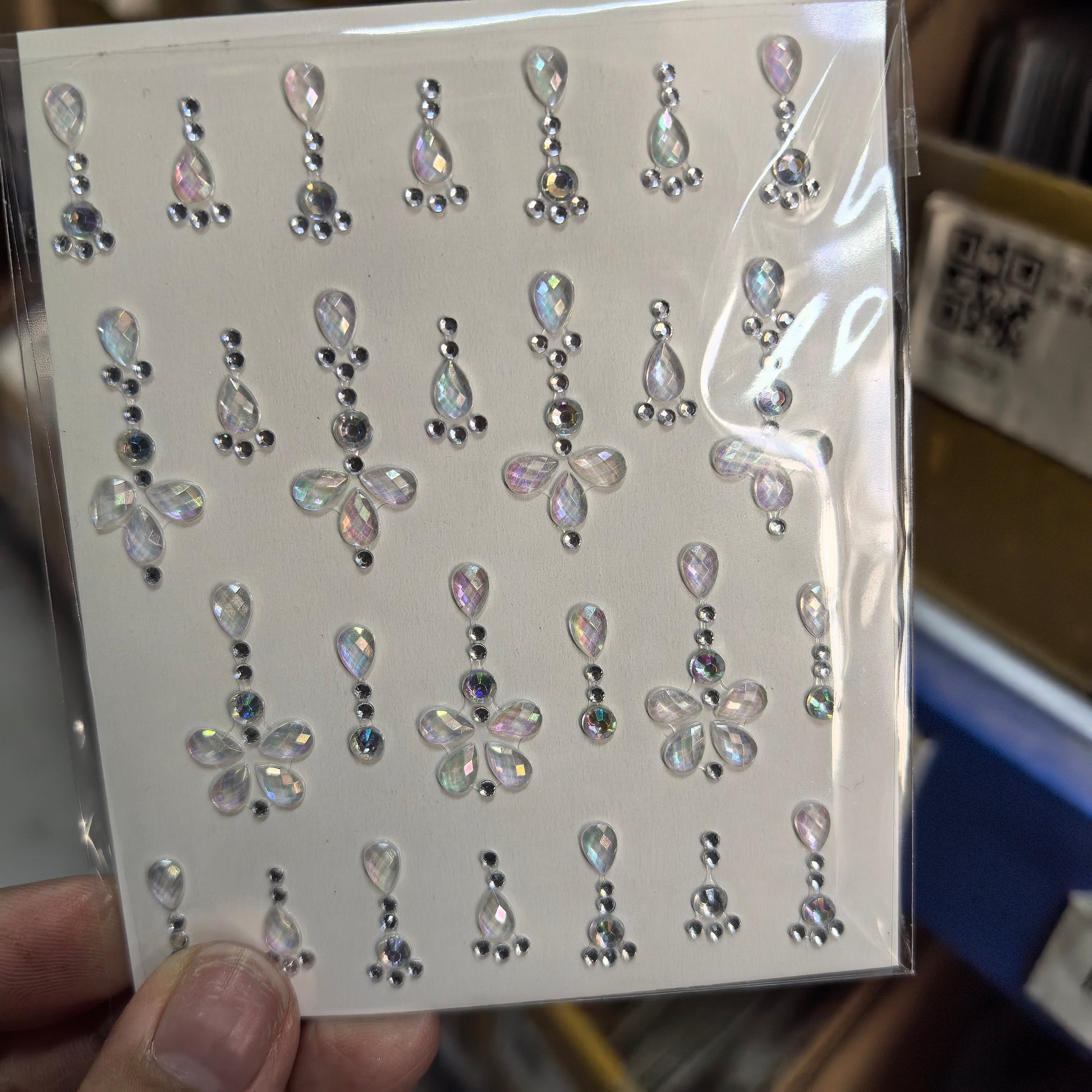 1pcs Laser Sparkle Diamond / Pearls Face Gems Stickers, Heart Moon Rhinestones for Eyes Face Temporary Tattoos