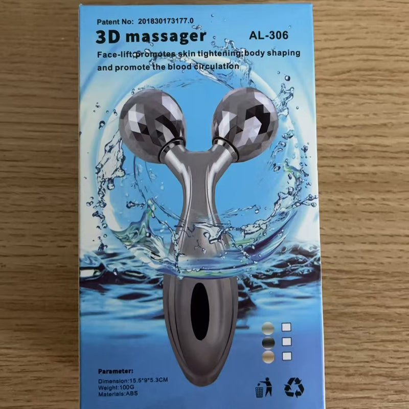 Facial Beauty 3D Roller Massager, Manual Skin Care & Muscle Lifting Massager for Women Men