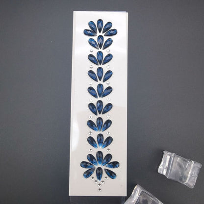 Fashion EDM Music Festival Tattoo Stickers, 3D Adhesive Crystal Forehead Sticker, Crystal Hair Jewels, Body Face Colored
