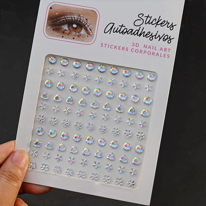Stickers Rhinestone On The Face, DIY Face Jewels Self Adhesive Temporary Tattoo, Festival Party Diamonds